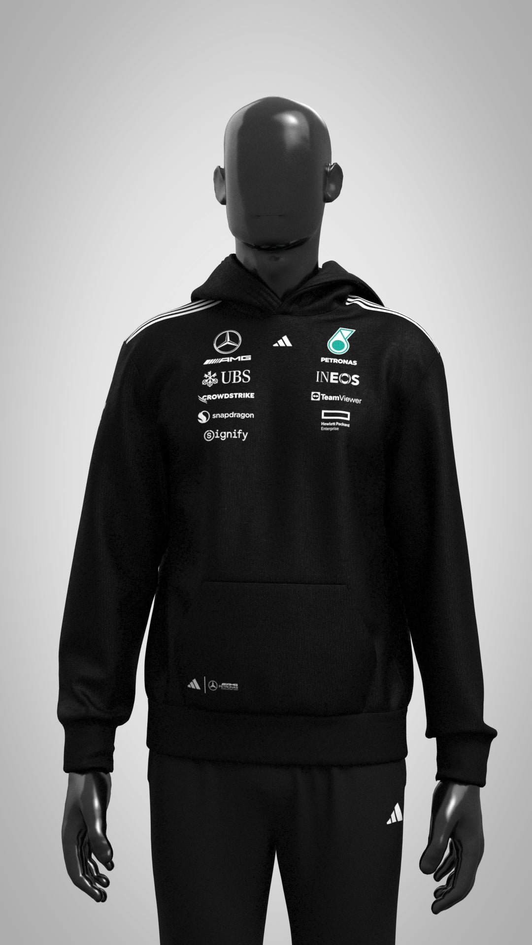 Mercedes-AMG F1 adidas 2025 Team Hoodie - Black