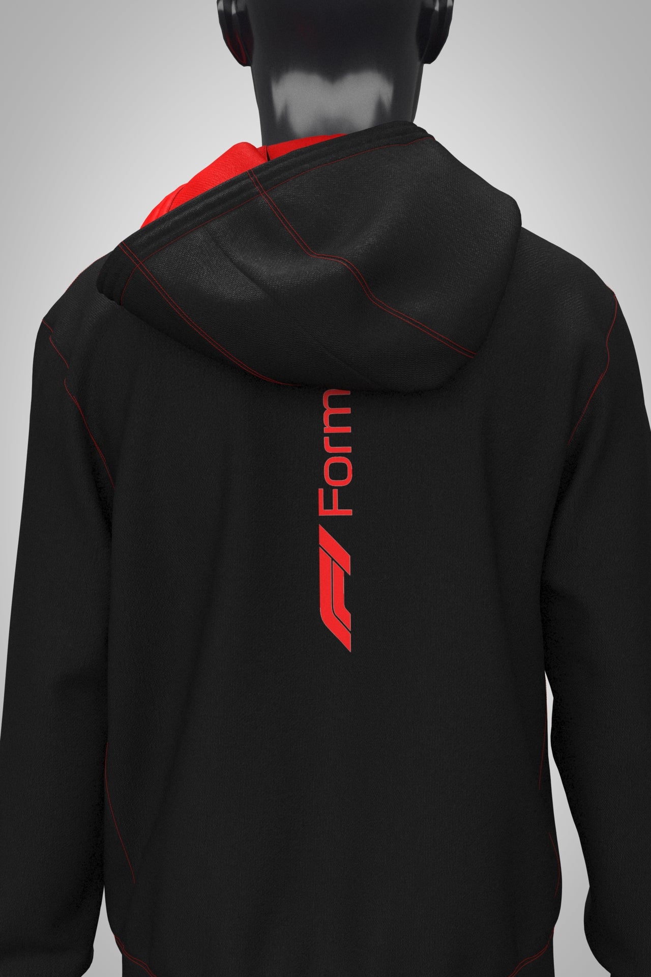 F1 Collection Large Logo Hoodie - Black