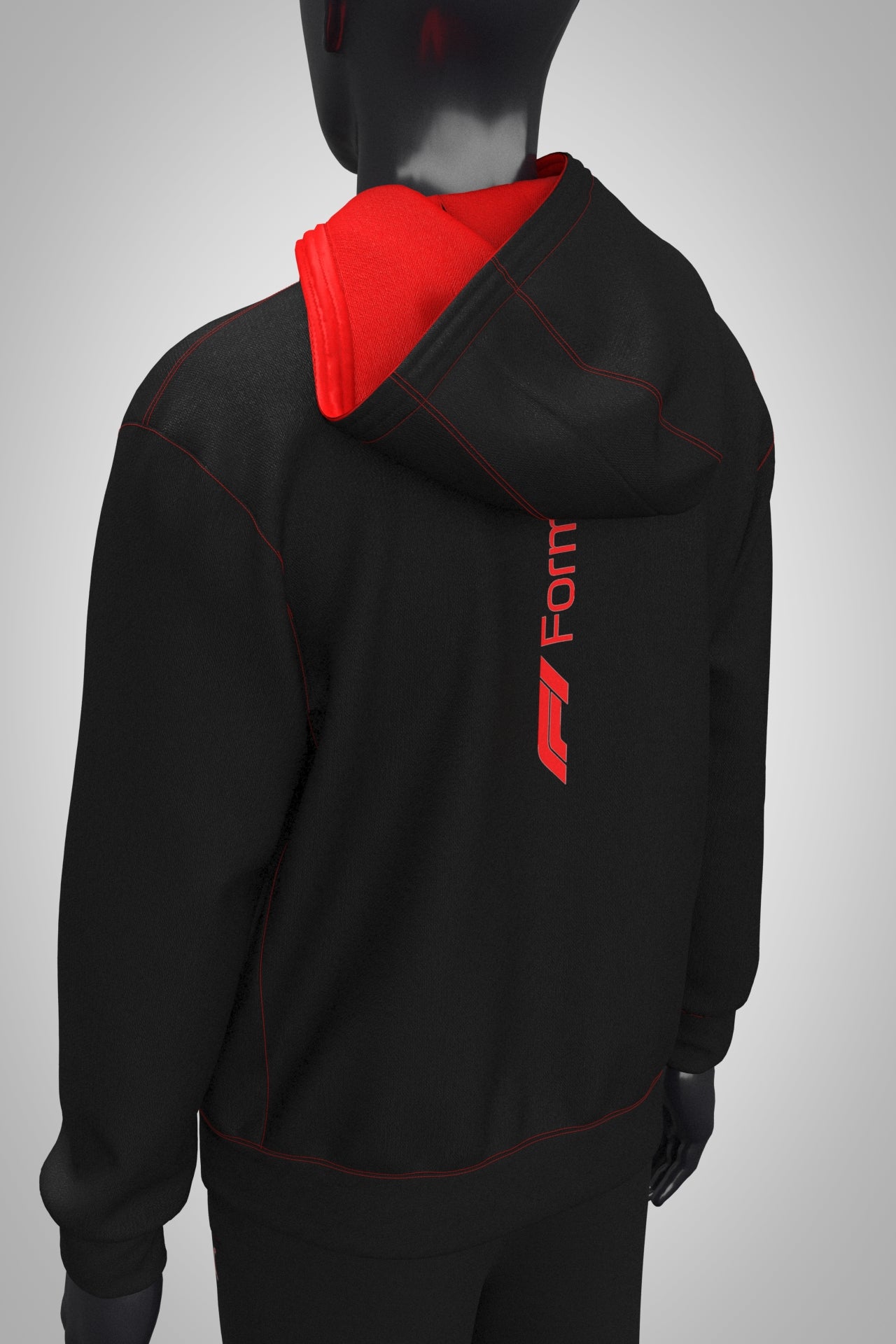 F1 Collection Large Logo Hoodie - Black