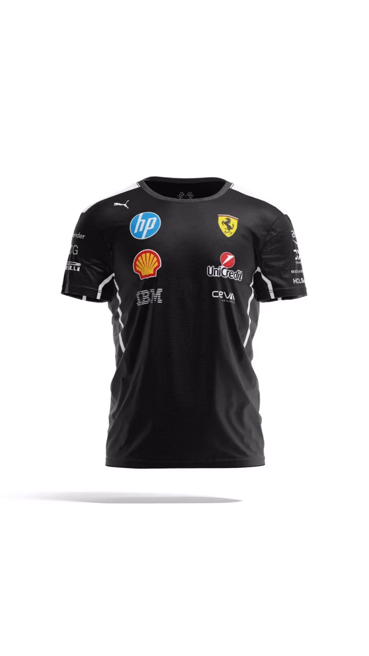 Ferrari T Shirt F1 Team 2025 - Nero “Black”