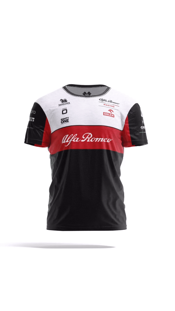 Alfa Romeo F1 Team T Shirt 2023 , Nero “ Black“ 🏁🇮🇹