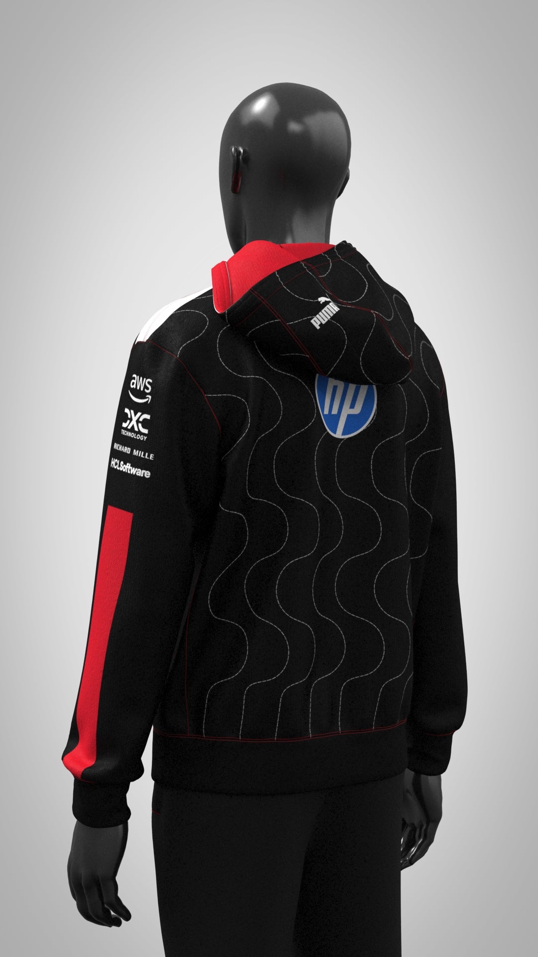 Scuderia Ferrari F1 PUMA 2025 Team Hoodie Rosso - Black