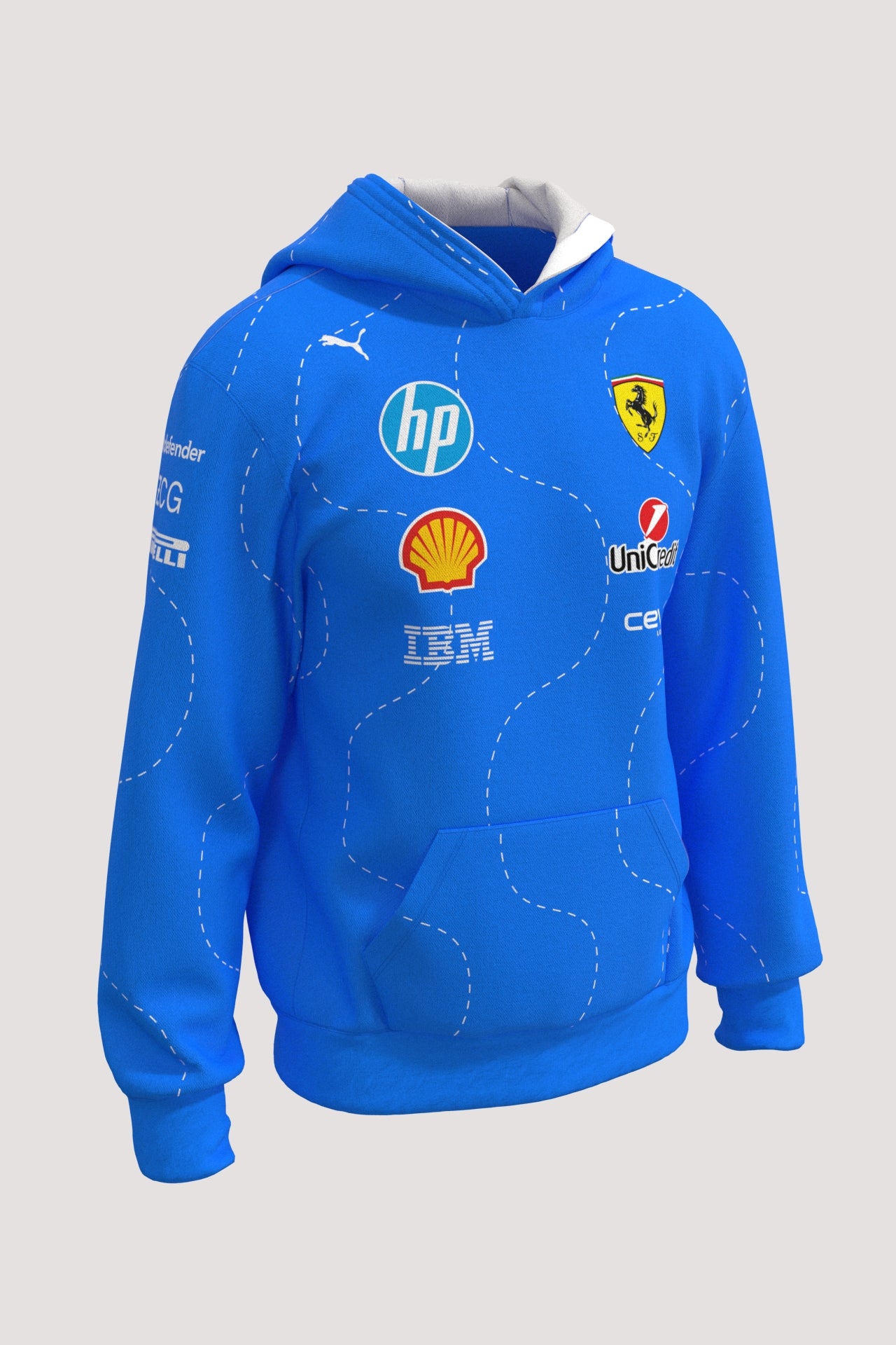 Scuderia Ferrari F1 PUMA 2025 Team Hoodie Rosso - Monza