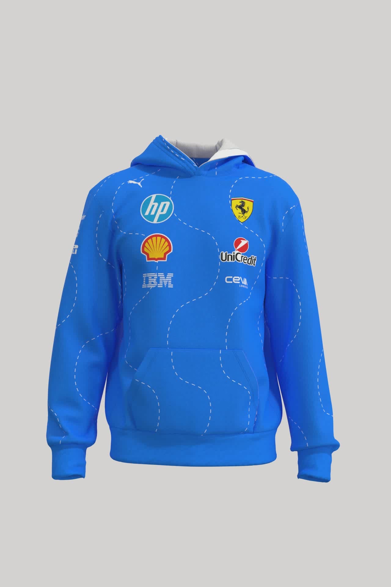 Scuderia Ferrari F1 PUMA 2025 Team Hoodie Rosso - Monza