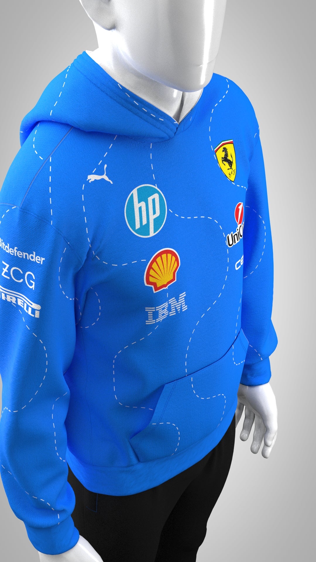 Scuderia Ferrari F1 PUMA 2025 Team Hoodie Rosso - Monza