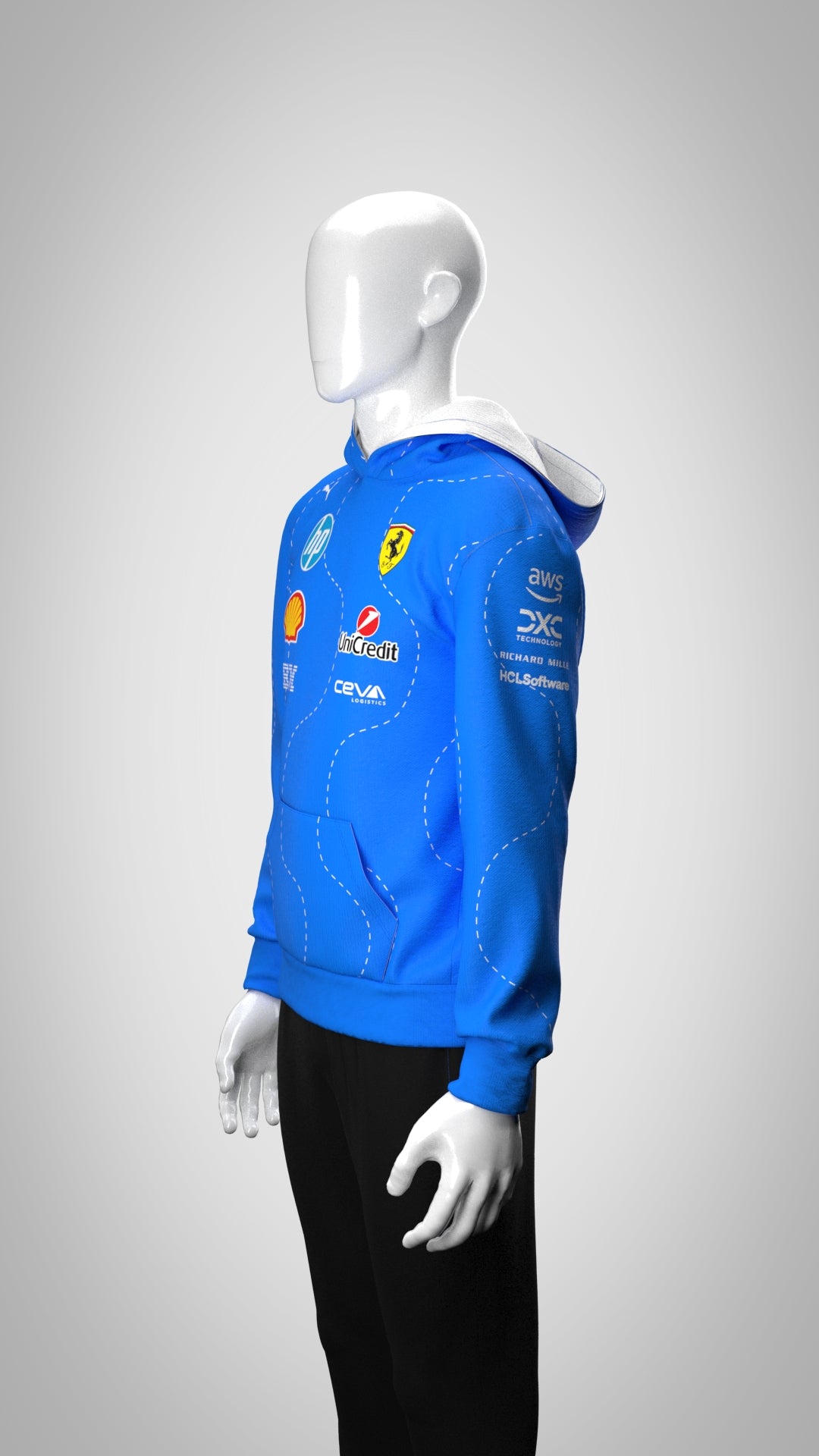 Scuderia Ferrari F1 PUMA 2025 Team Hoodie Rosso - Monza