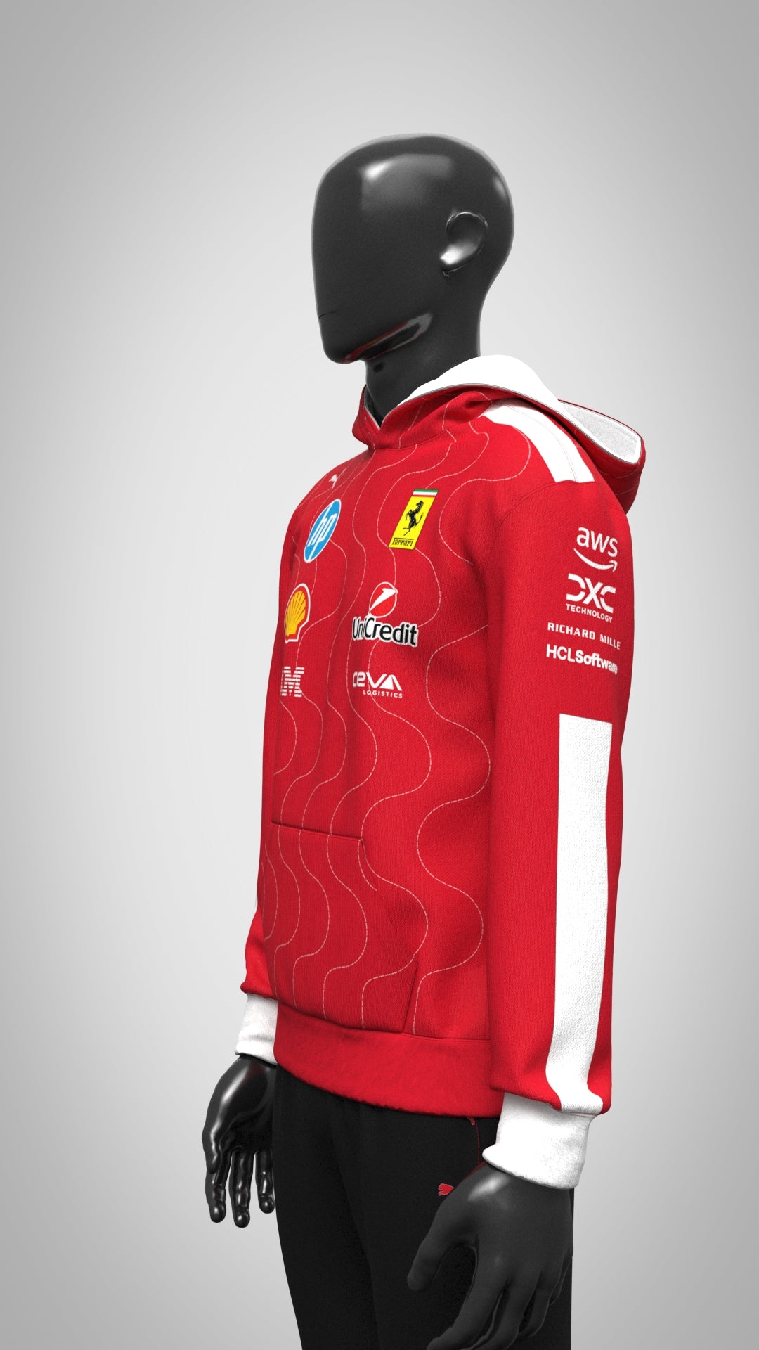 Scuderia Ferrari F1 PUMA 2025 Team Hoodie Rosso - Red