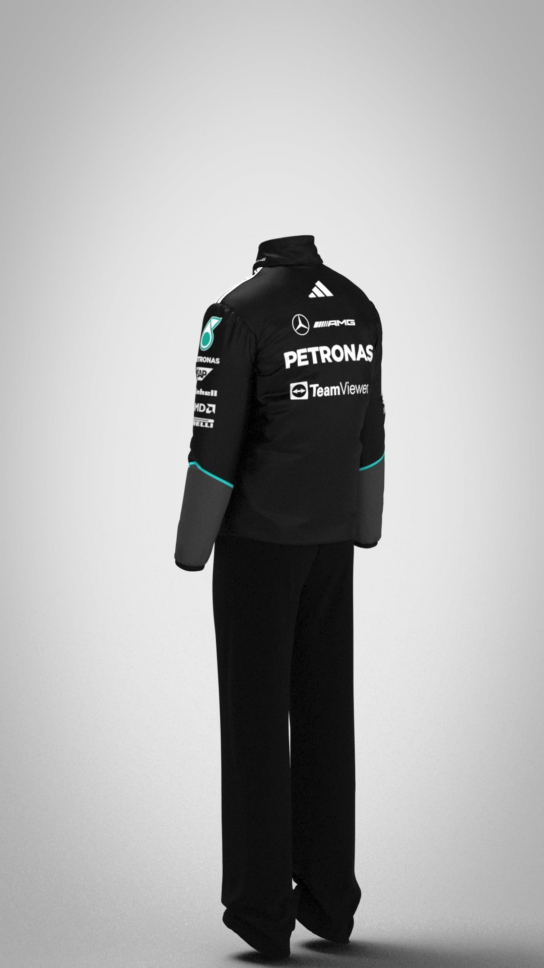 Mercedes AMG Petronas adidas F1 2026 Team Jacket - Black