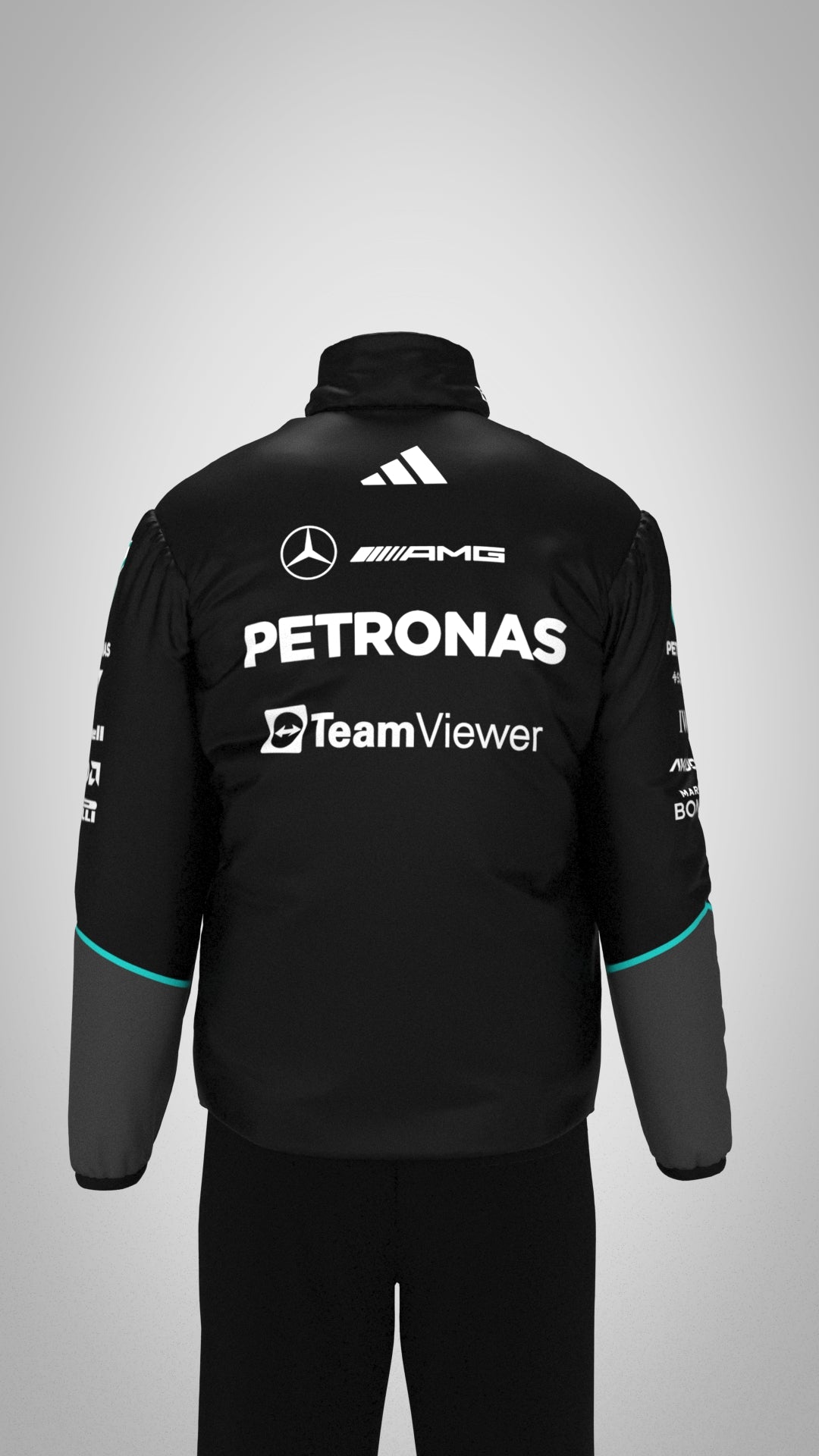 Mercedes AMG Petronas adidas F1 2026 Team Jacket - Black