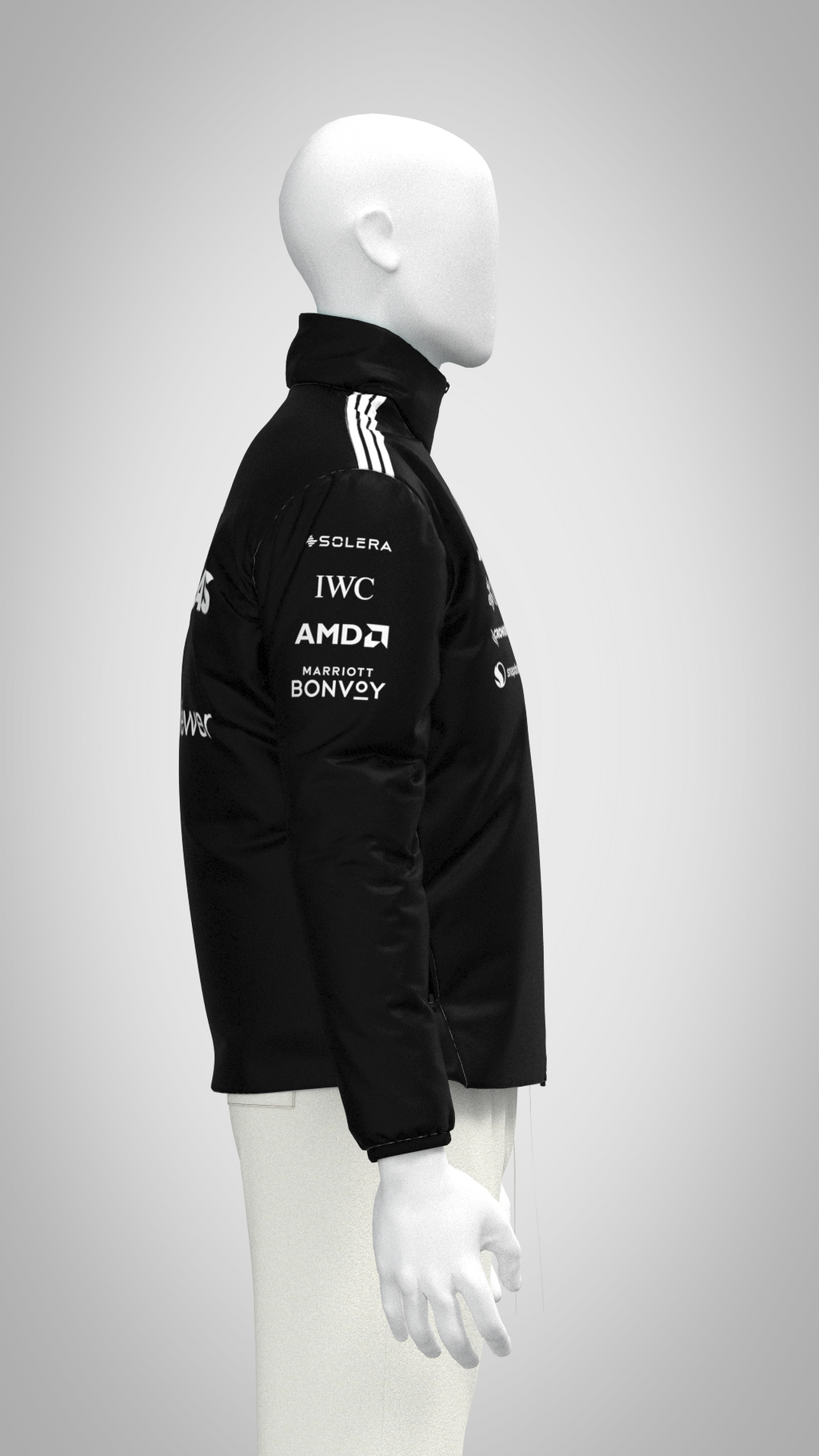 Mercedes-AMG F1 adidas 2025 Team Jacket - Black