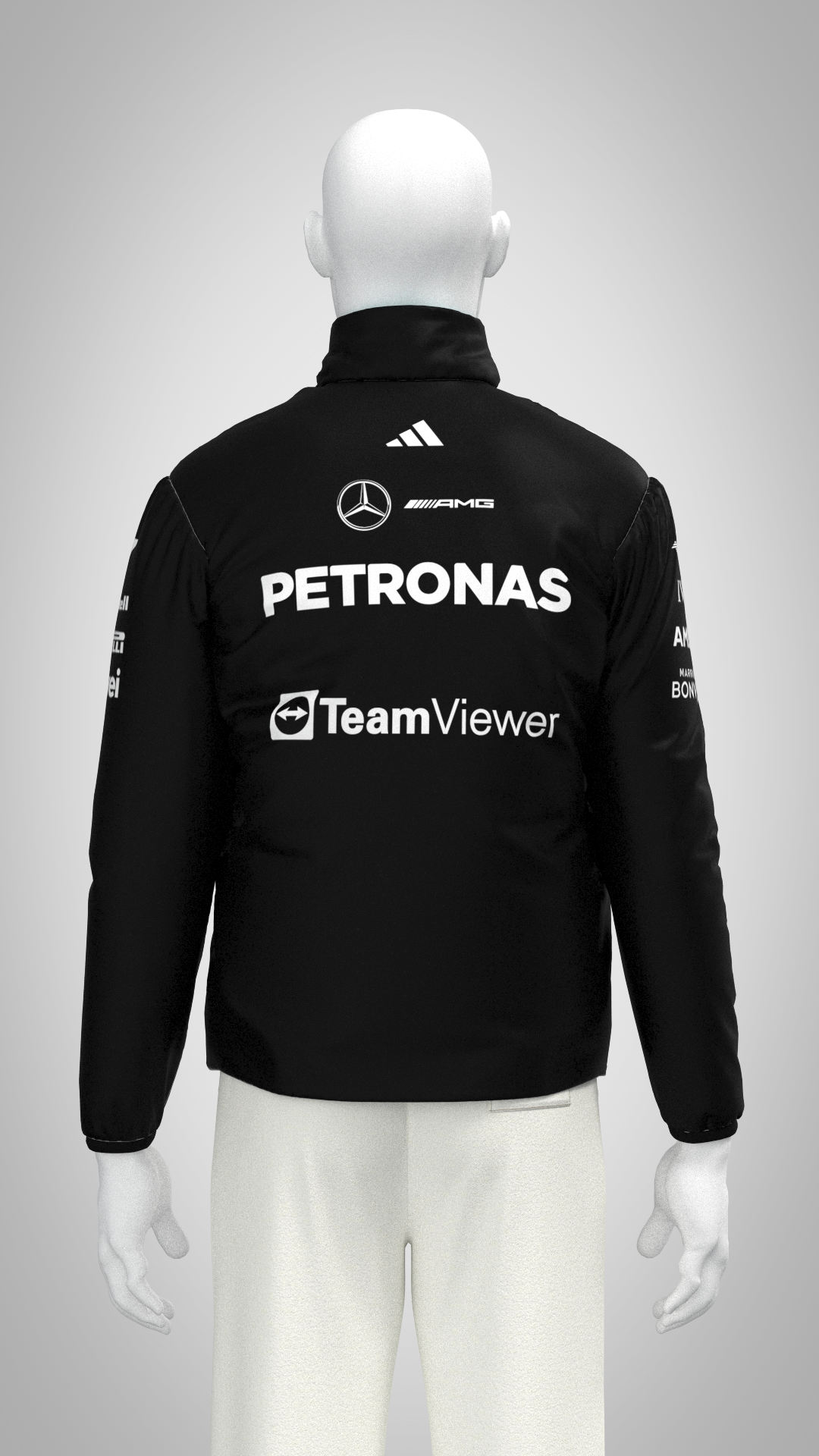 Mercedes-AMG F1 adidas 2025 Team Jacket - Black