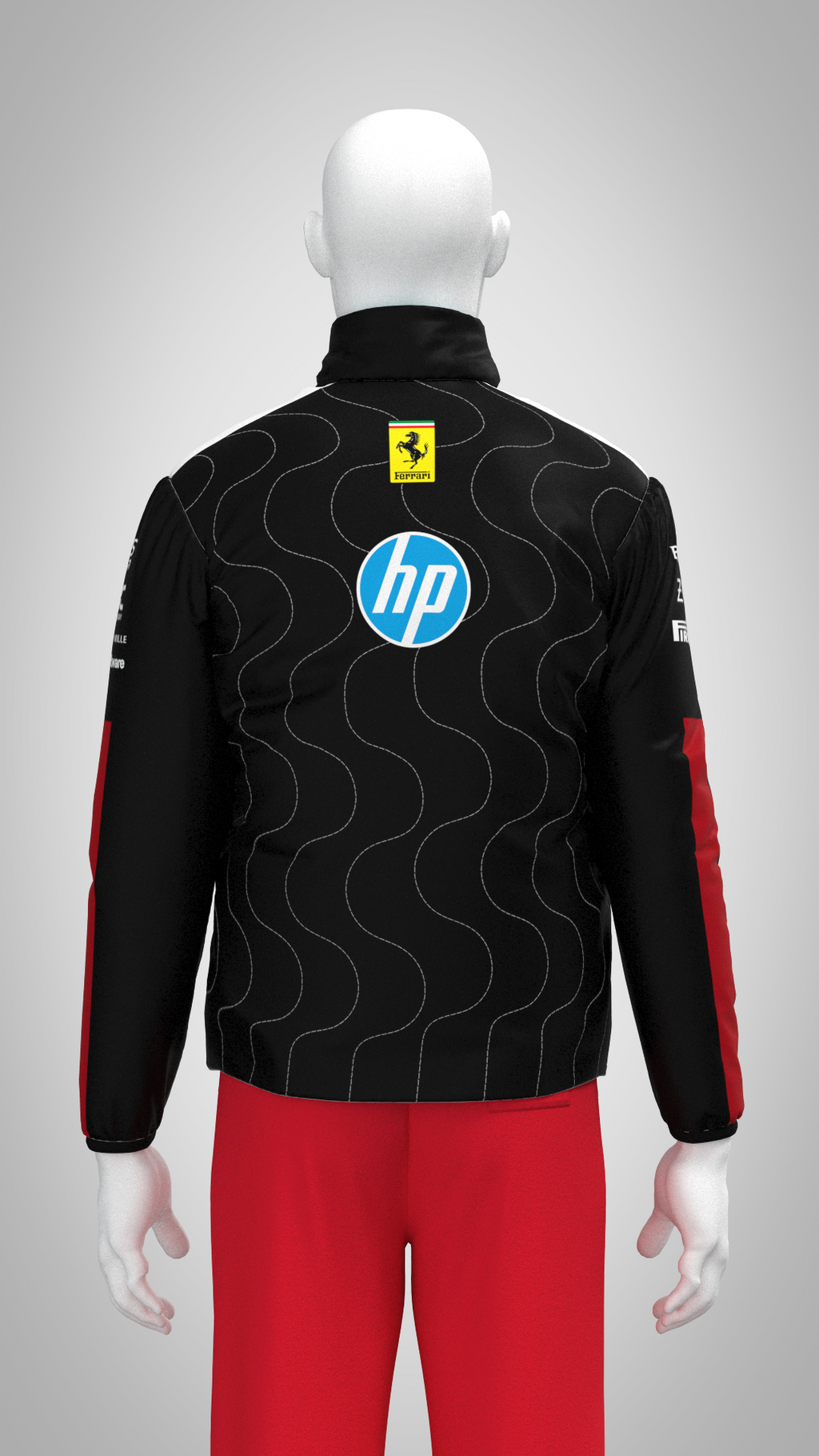 Scuderia Ferrari F1 PUMA 2025 Team Jacket Nero Rosso