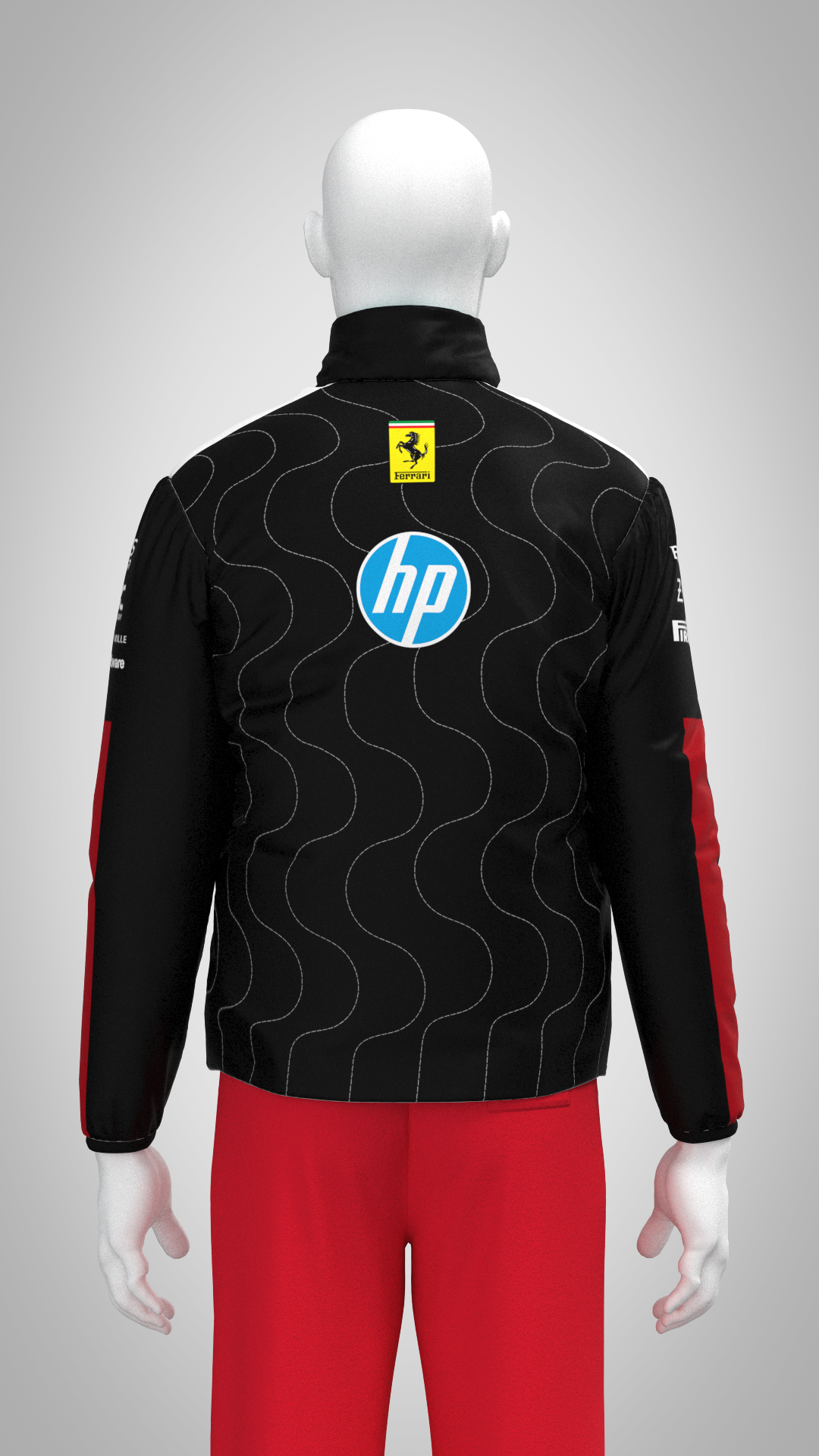 Scuderia Ferrari F1 PUMA 2025 Team Jacket Nero Rosso