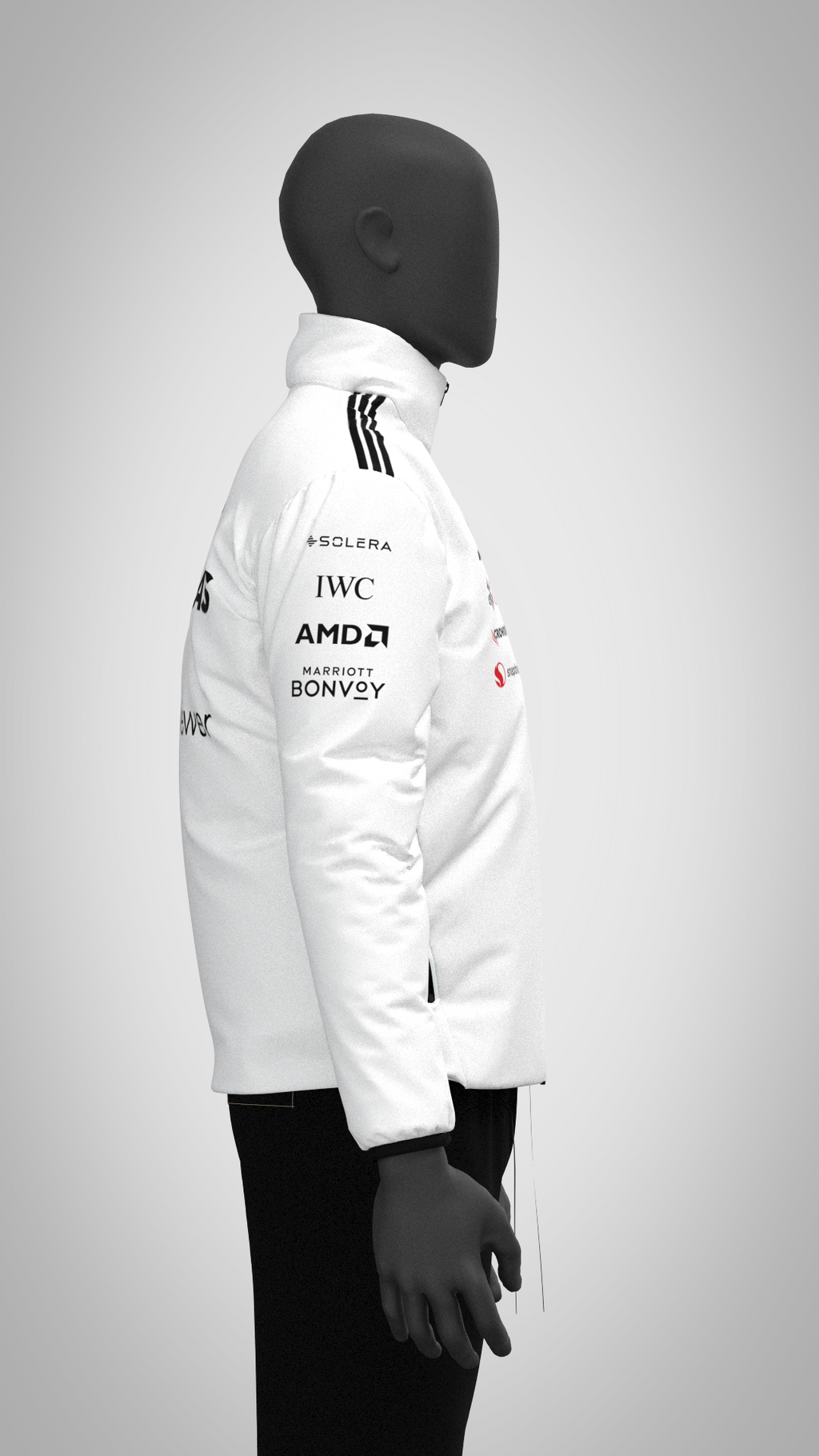 Mercedes-AMG F1 adidas 2025 Team Jacket - White