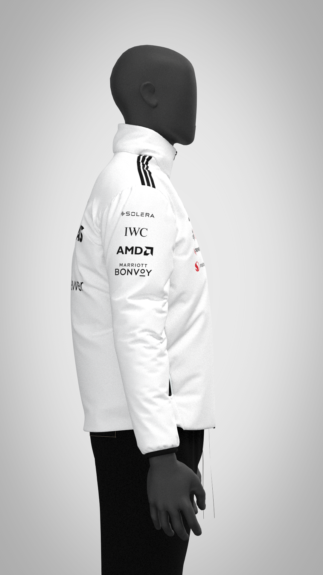 Mercedes-AMG F1 adidas 2025 Team Jacket - White
