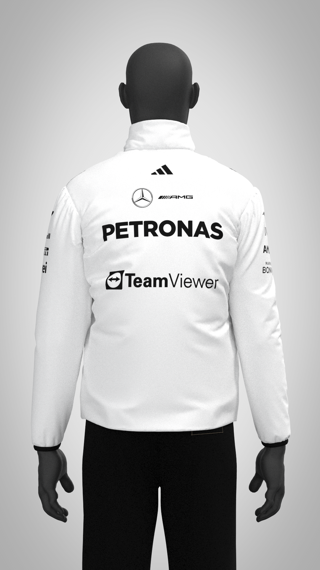 Mercedes-AMG F1 adidas 2025 Team Jacket - White