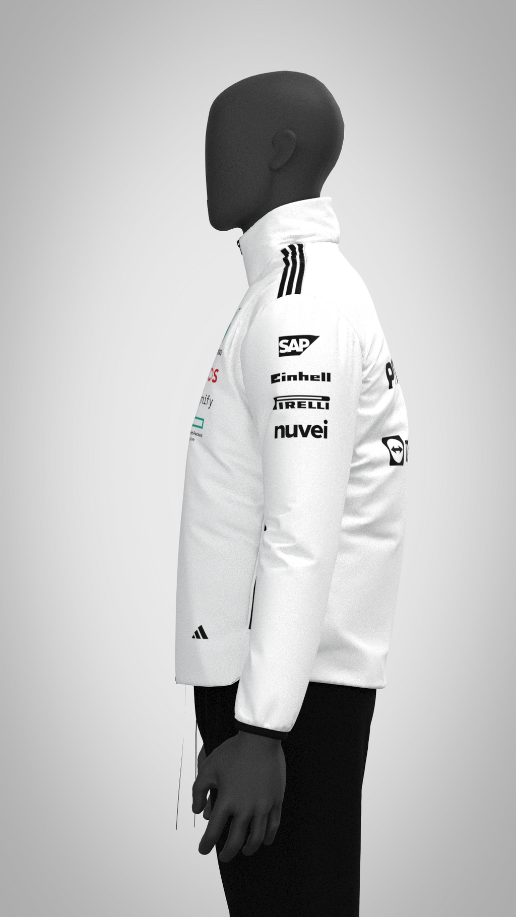 Mercedes-AMG F1 adidas 2025 Team Jacket - White