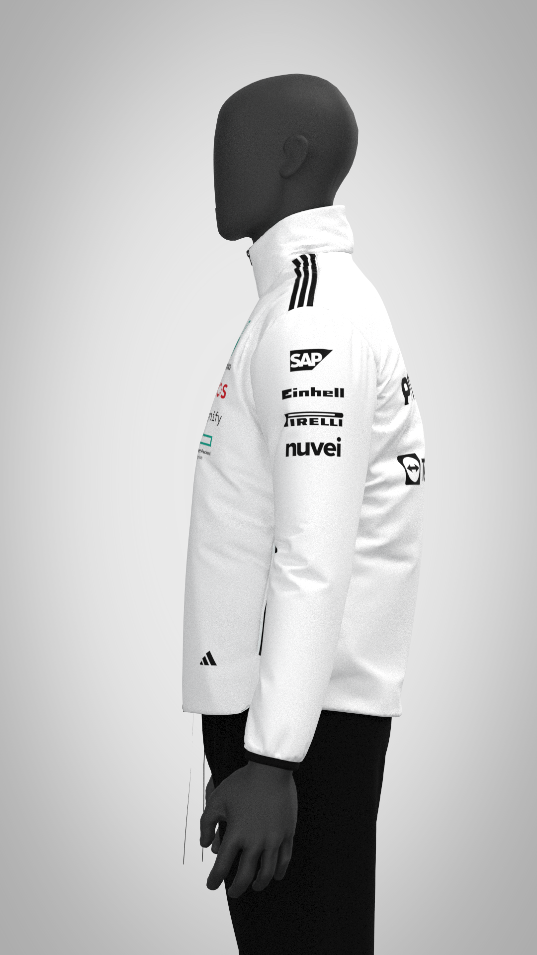 Mercedes-AMG F1 adidas 2025 Team Jacket - White