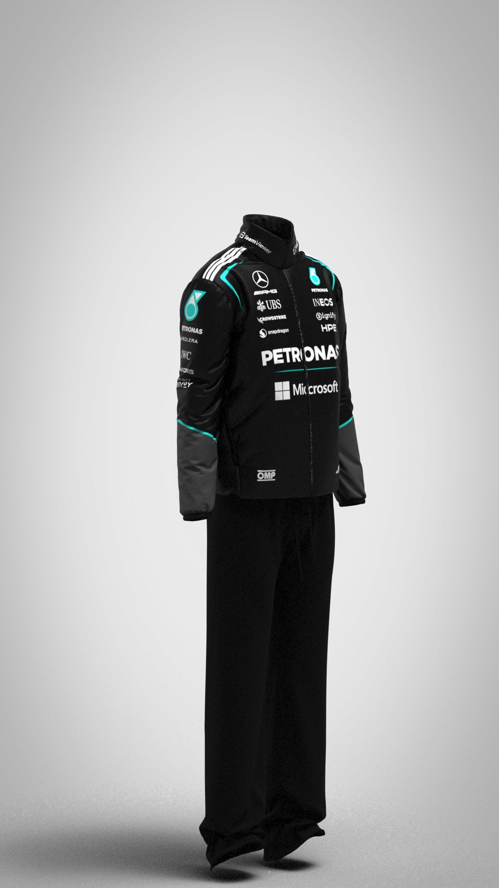 Mercedes AMG Petronas adidas F1 2026 Team Jacket - Black
