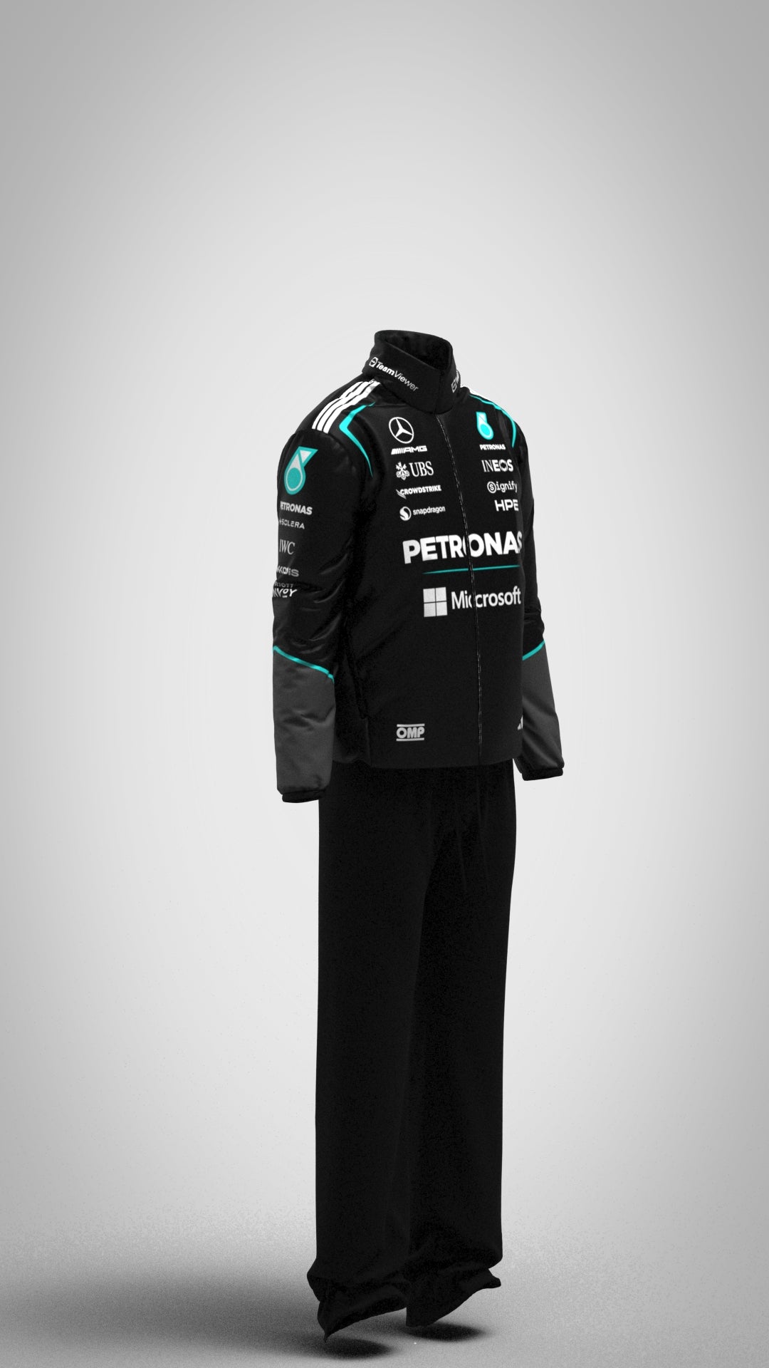 Mercedes AMG Petronas adidas F1 2026 Team Jacket - Black