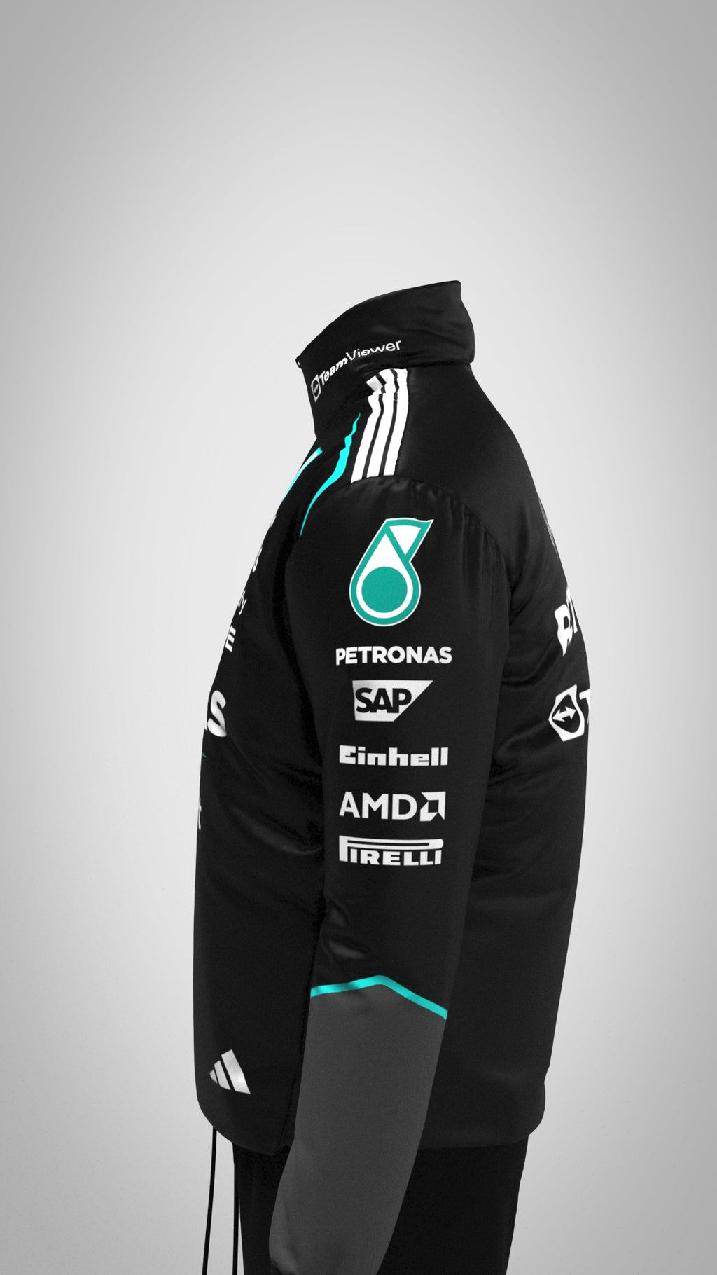 Mercedes AMG Petronas adidas F1 2026 Team Jacket - Black