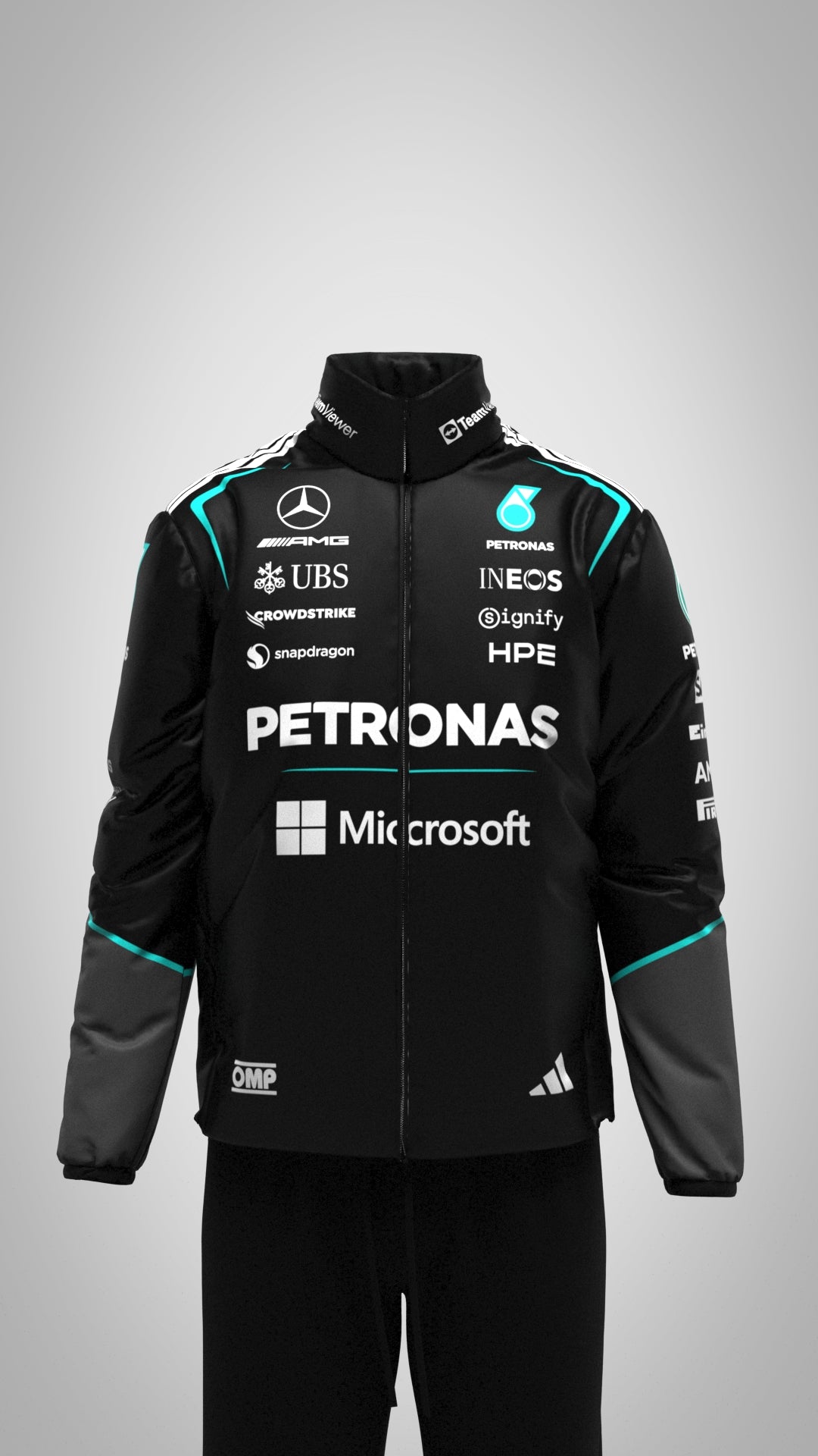 Mercedes AMG Petronas adidas F1 2026 Team Jacket - Black