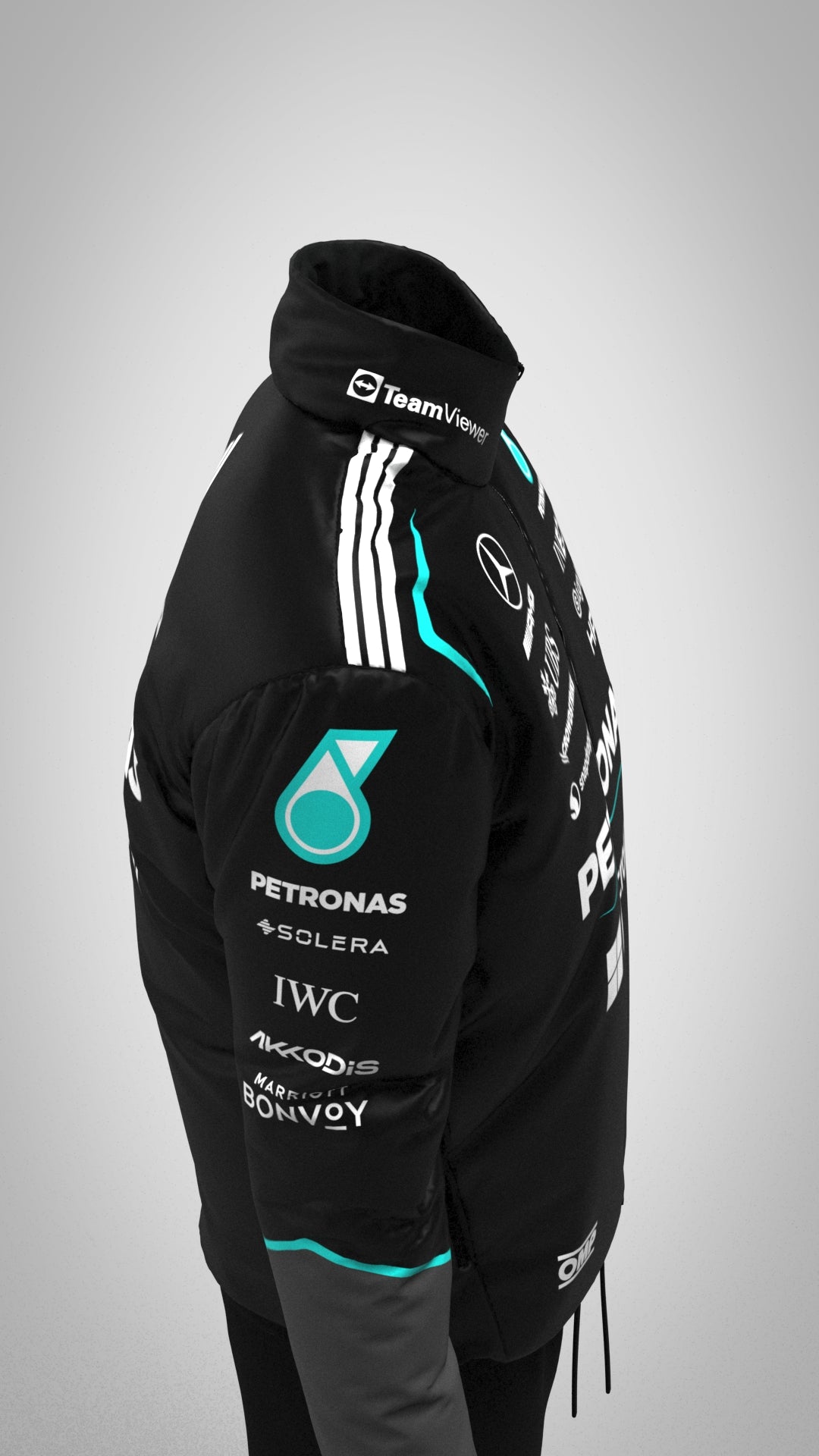 Mercedes AMG Petronas adidas F1 2026 Team Jacket - Black