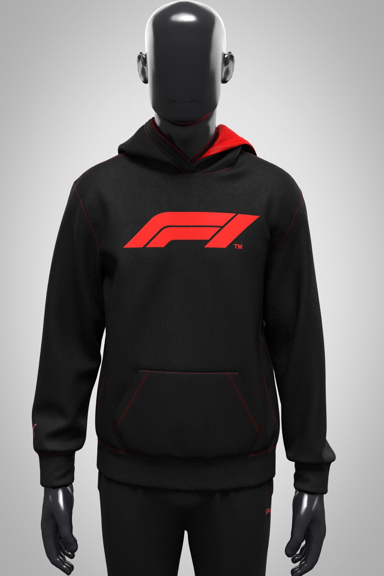 F1 Collection Large Logo Hoodie - Black