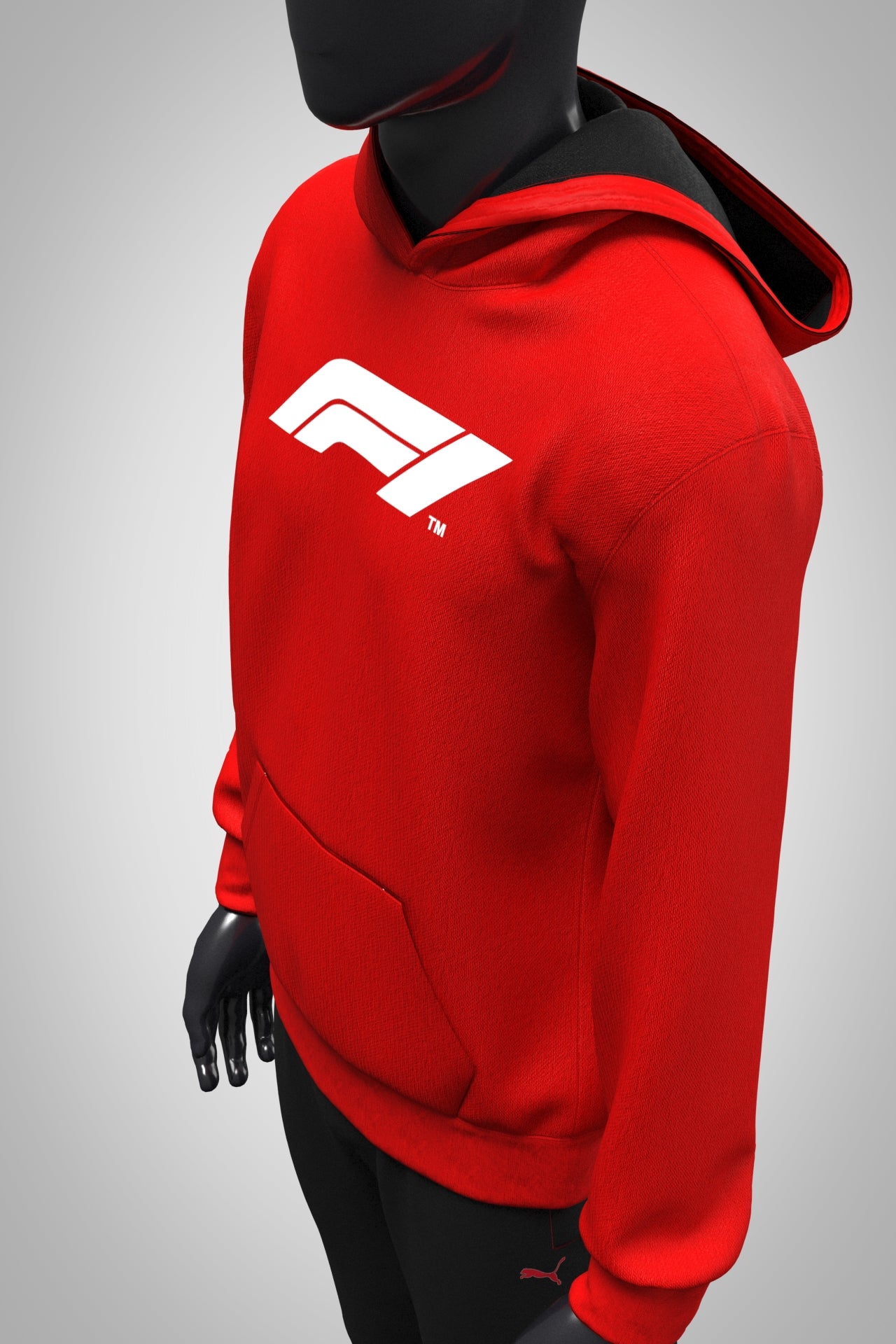 F1 Collection Large Logo Hoodie - Red