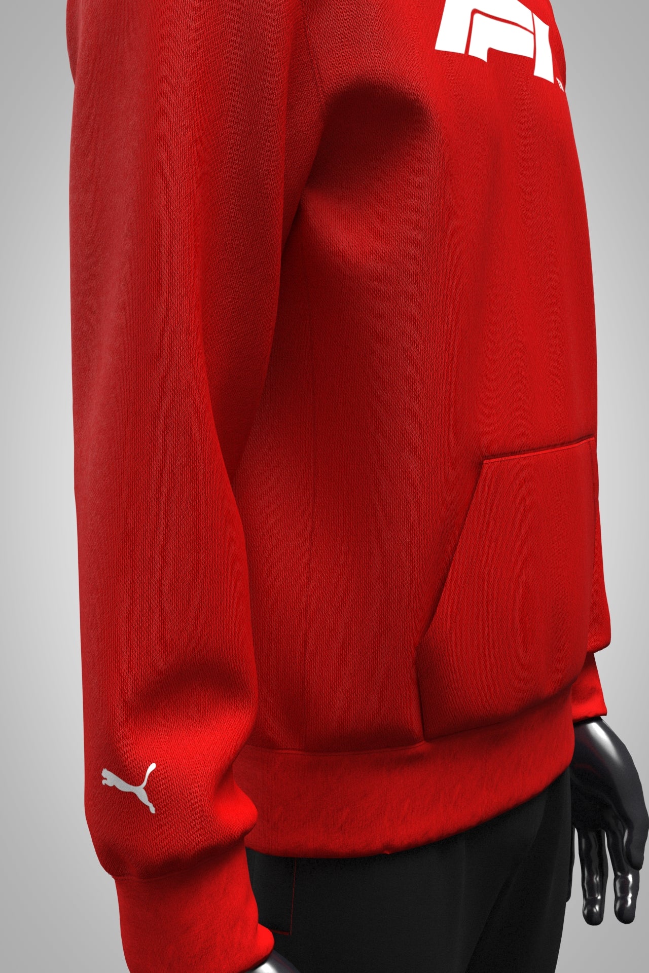 F1 Collection Large Logo Hoodie - Red