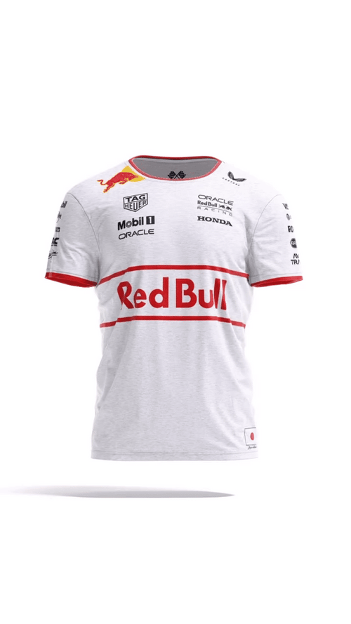 Red Bull 2025 Special Edition Japan GP T Shirt - White – Asphalt