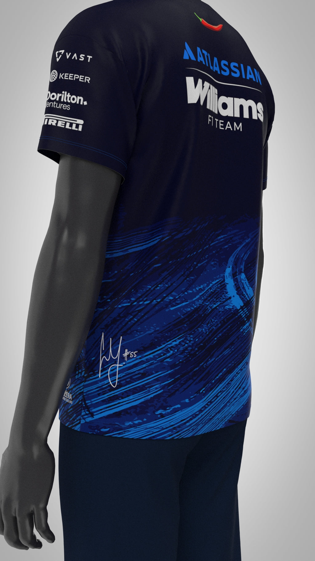 Williams F1 Team 2026 Tech Tee Carlos Sainz - T Shirt Navy