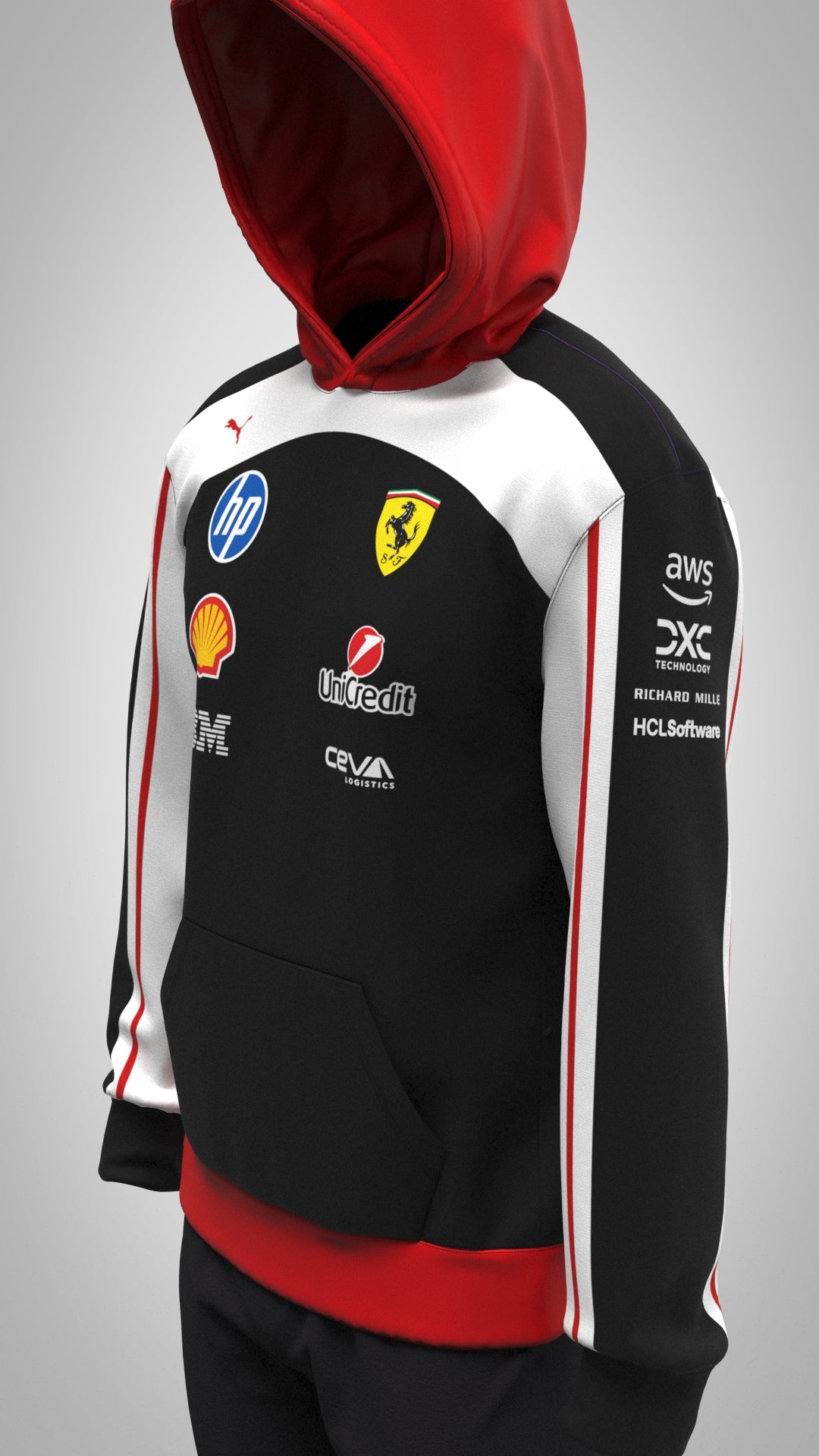 2026 Puma Hoodie for Scuderia Ferrari - Red Black special color