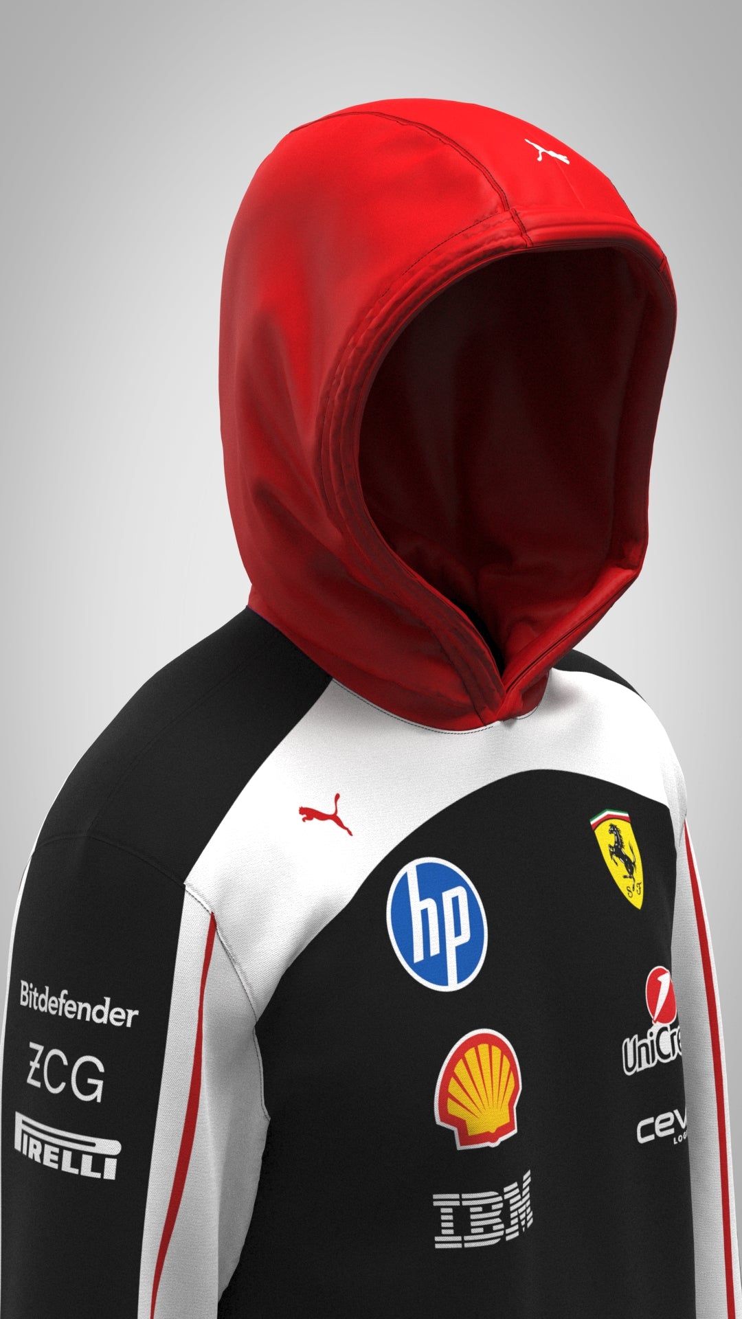 2026 Puma Hoodie for Scuderia Ferrari - Red Black special color