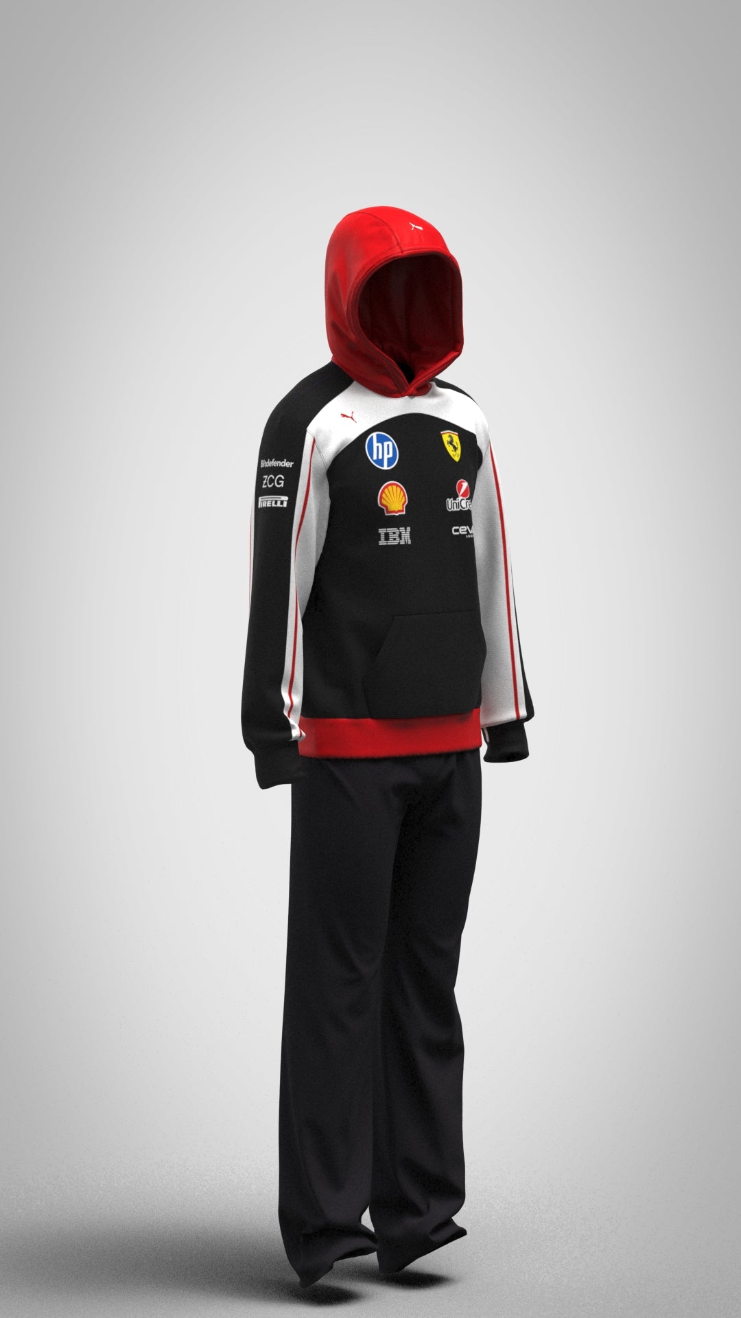 2026 Puma Hoodie for Scuderia Ferrari - Red Black special color