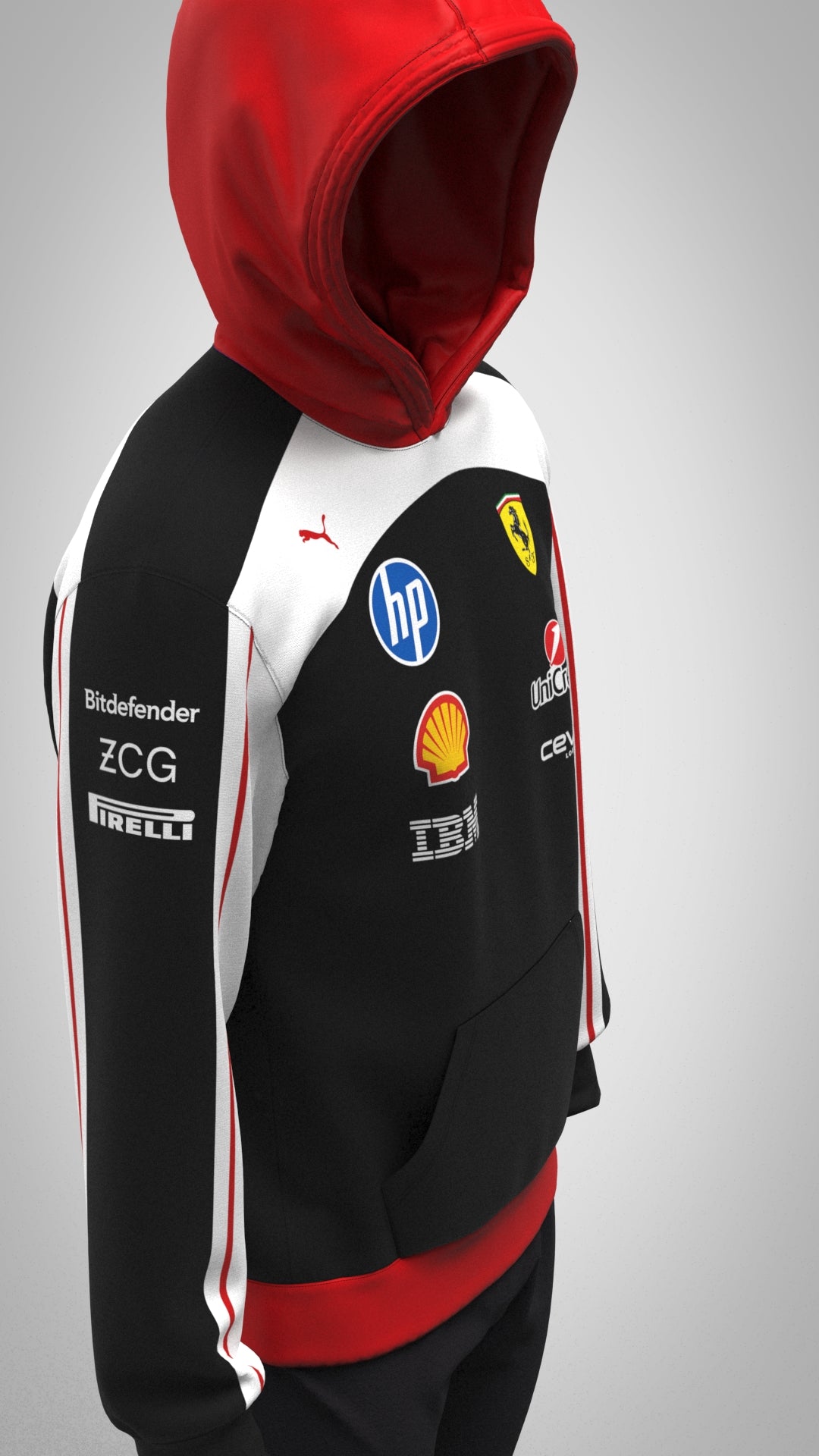 2026 Puma Hoodie for Scuderia Ferrari - Red Black special color