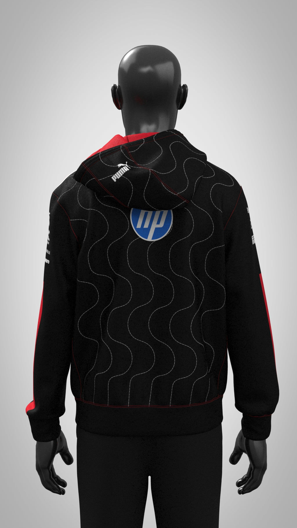 Scuderia Ferrari F1 PUMA 2025 Team Hoodie Rosso - Black