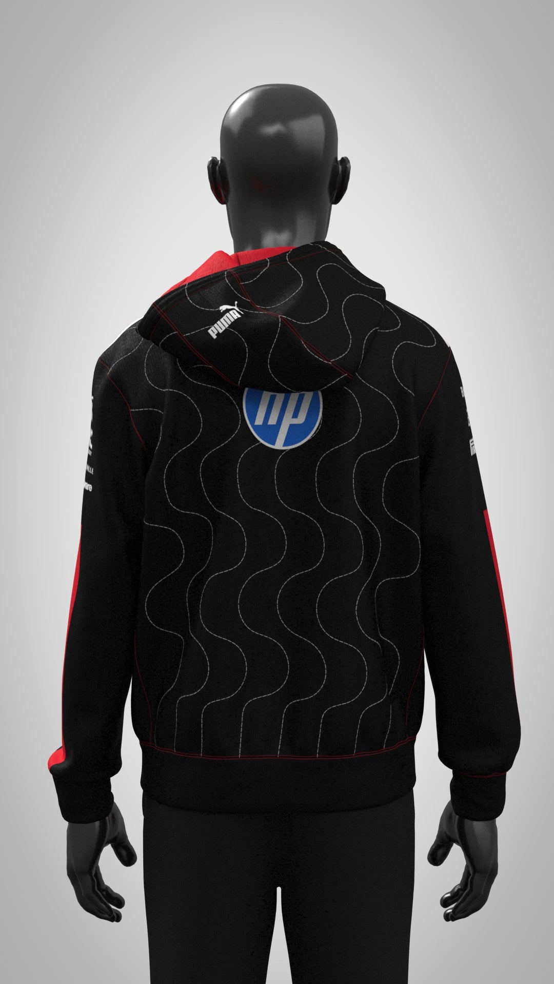 Scuderia Ferrari F1 PUMA 2025 Team Hoodie Rosso - Black