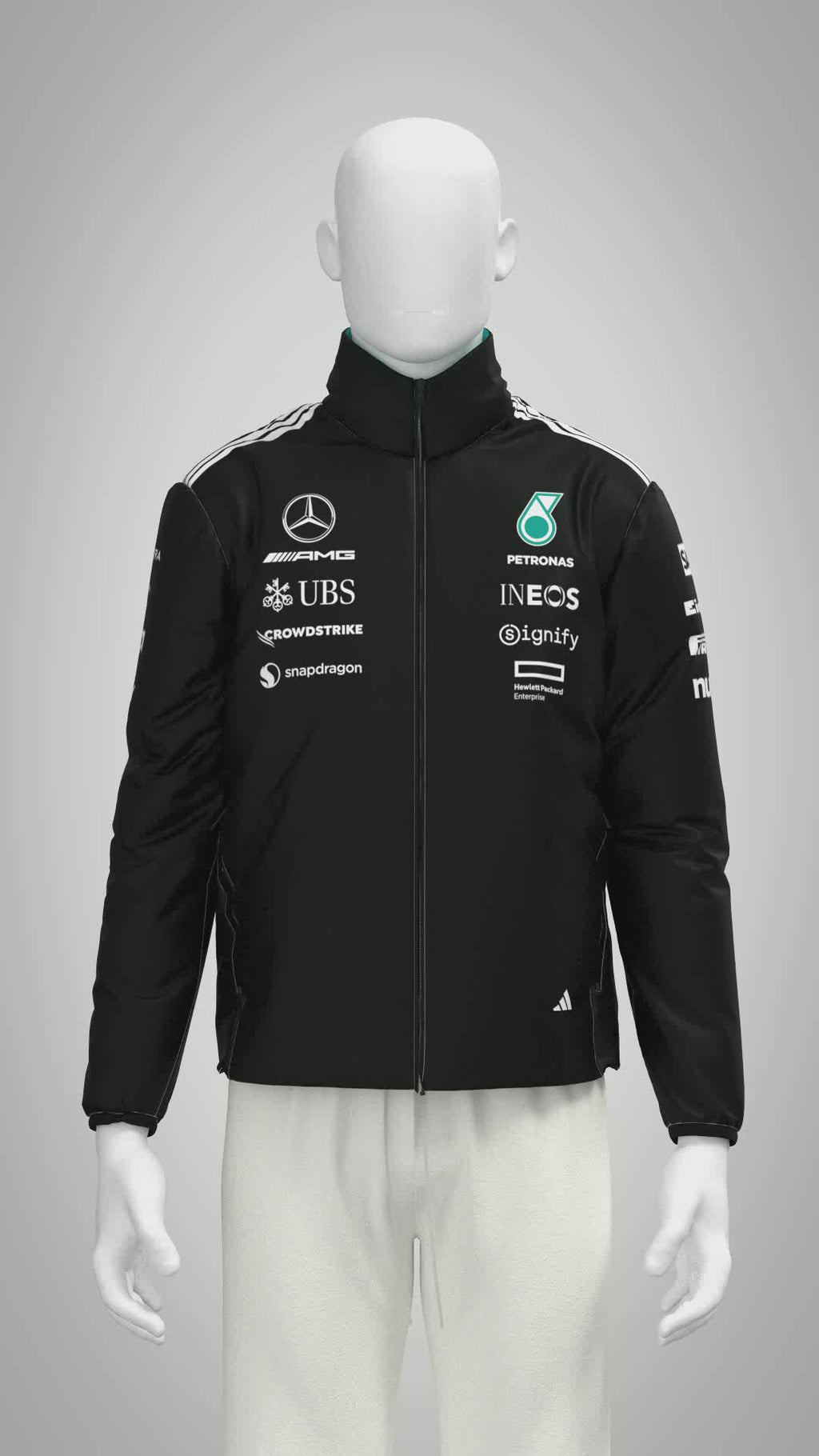 Mercedes-AMG F1 adidas 2025 Team Jacket - Black